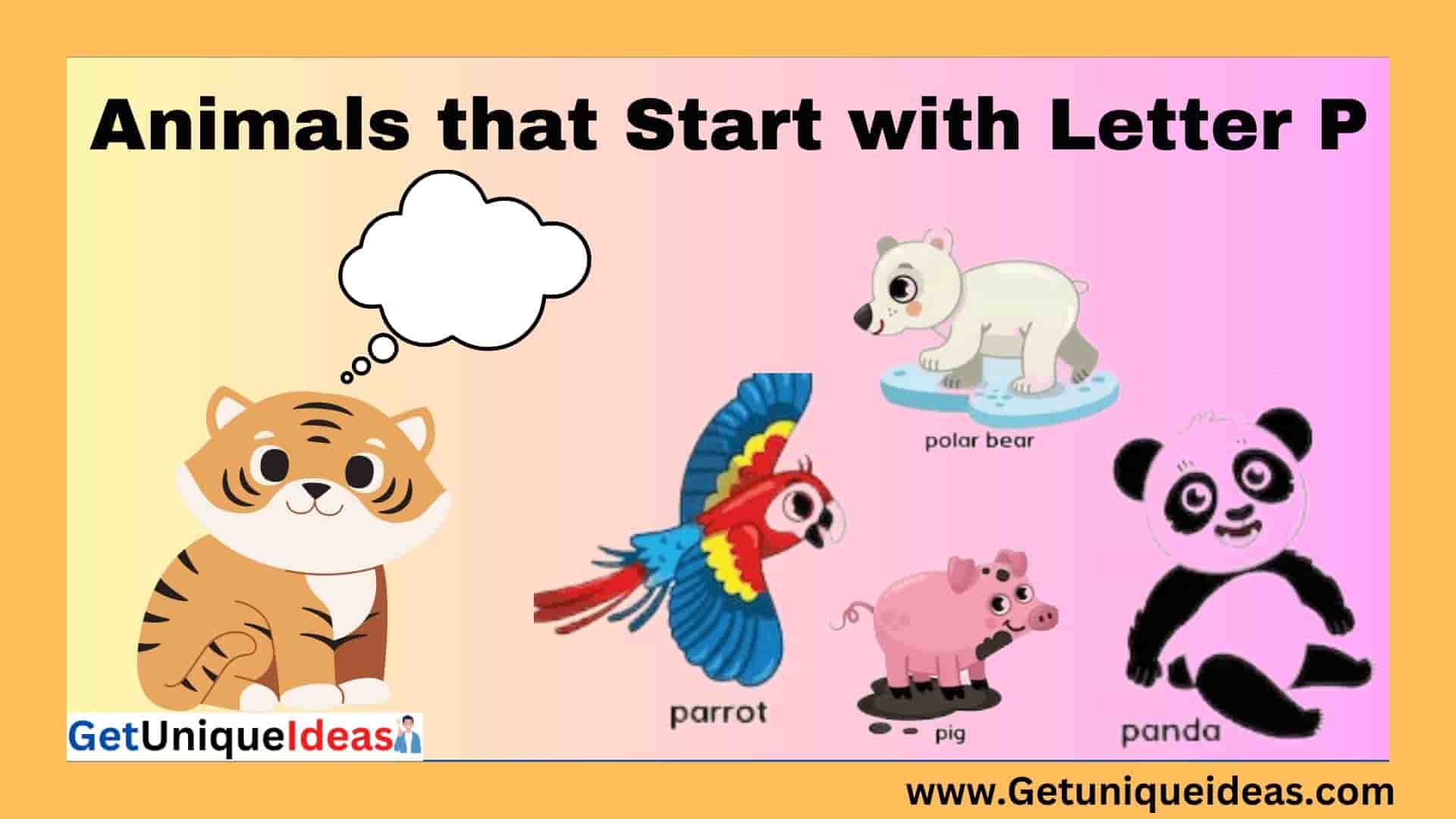 List Of 100 Animals That Start With P With Images Facts GetUniqueIdeas