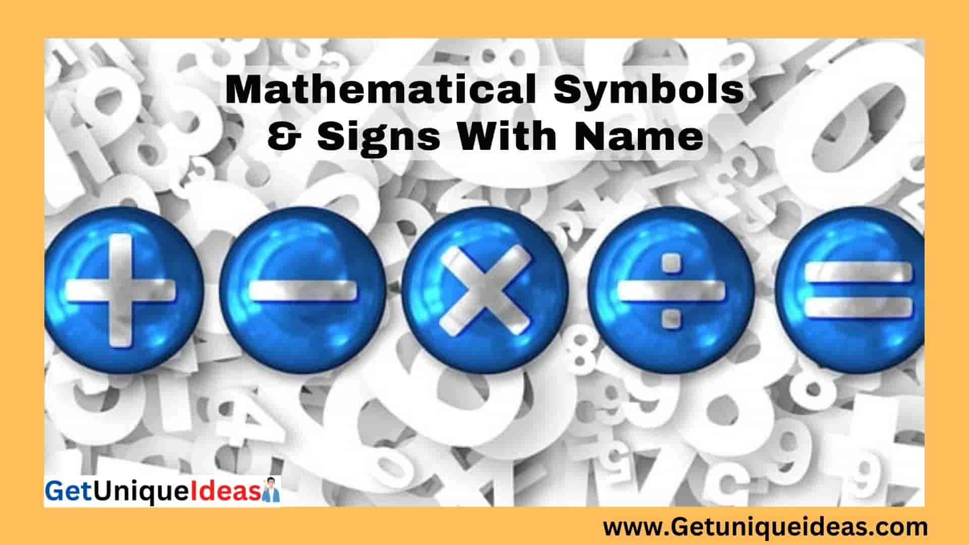 Mathematical Symbol