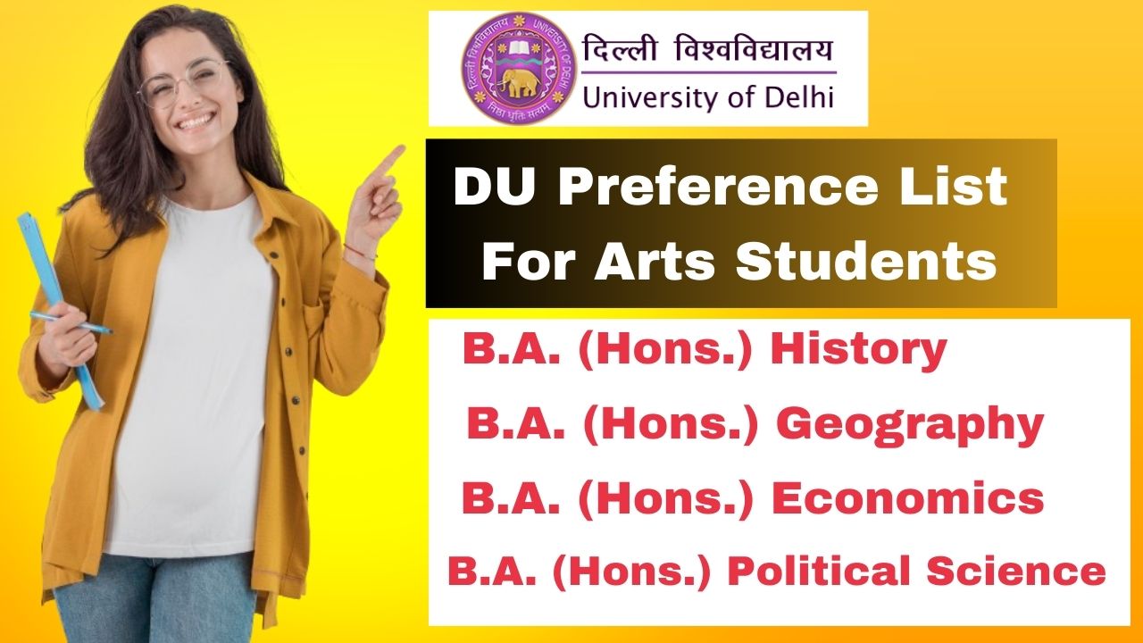 DU Preference List For Arts Students